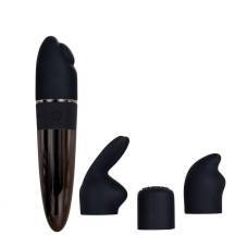 Вибропуля Evolved Tiny Treasured со сменными насадками, чёрная