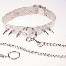 Ошейник с шипами белый. Нет в наличии Ошейник с шипами белый