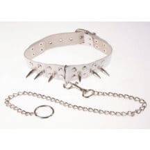 Ошейник с шипами белый. Нет в наличии Ошейник с шипами белый