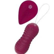 Виброшарики с пульсацией Lola Games Take it Easy Era на пульте ДУ, винный