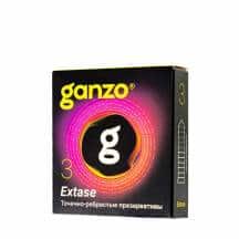 Презервативы точечно-ребристые Ganzo Extase, 3 шт