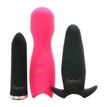 Вибропуля Fredericks Of Hollywood со сменными насадками, черный, розовый