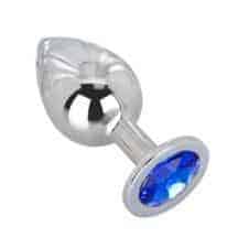 Анальная пробка с синим кристаллом  Erotic Fantasy High Sky большая, серебристый Анальная пробка с синим кристаллом  Erotic Fantasy High Sky большая, серебристый