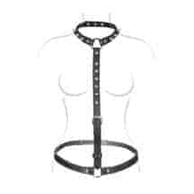 Портупея на тело с шипами Concorde Fetish Tentation OS, черная