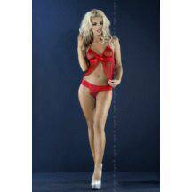 Красная сорочка и стринги Angela XXL/3XL. Нет в наличии Красная сорочка и стринги Angela XXL/3XL