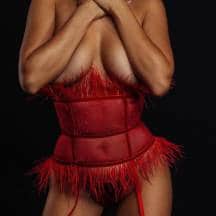 Корсет Devil & Angel 7086, Красный, M