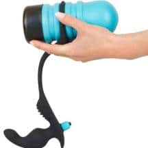 Анальная втулка + мастурбатор REBEL синий. Нет в наличии Анальная втулка + мастурбатор REBEL синий