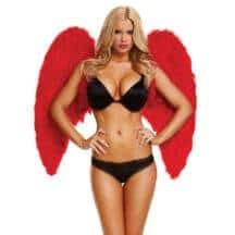 Большие крылья из натуральных перьев Ann Devine Red Love, красные. Нет в наличии Большие крылья из натуральных перьев Ann Devine Red Love, красные