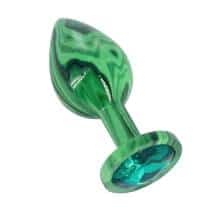 Анальная пробка Kanikule S, зеленая с зеленым кристаллом. Нет в наличии Анальная пробка Kanikule S, зеленая с зеленым кристаллом