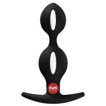Анальная пробка Fun Factory B Balls Duo со смещенным центром тяжести, чёрная