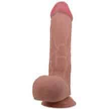 Фаллоимитатор с подвижной кожей Baile Sliding Skin 23.4 см, темный телесный. Нет в наличии Фаллоимитатор с подвижной кожей Baile Sliding Skin 23.4 см, темный телесный
