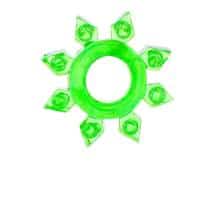 Эрекционное кольцо Toyfa в форме звезды, зеленое
