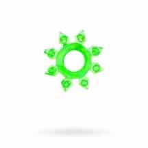 Эрекционное кольцо Toyfa в форме звезды, зеленое