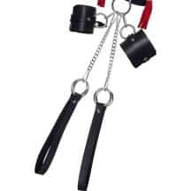 Бандажная система для фиксации рук и поддержки ног Pecado BDSM, натуральная кожа, черная. Нет в наличии Бандажная система для фиксации рук и поддержки ног Pecado BDSM, натуральная кожа, черная