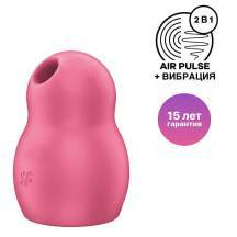 Вакуумный стимулятор клитора с вибрацией Satisfyer Pro To Go 1, розовый