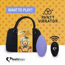 Массажер в трусики FeelzToys Panty Vibe Remote Controlled с пультом ДУ, фиолетовый. Нет в наличии Массажер в трусики FeelzToys Panty Vibe Remote Controlled с пультом ДУ, фиолетовый