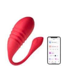 Фрикционное виброяйцо Lovense Vulse, красное