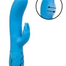 Вибратор-кролик CalExotics Insatiable G Inflatable G-Bunny с функцией надува, голубой