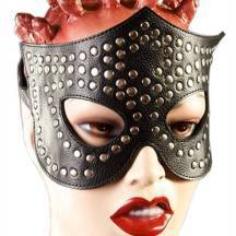 Маска ручной работы Подиум из натуральной кожи, черный