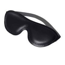 Маска мягкая закрытая овальная Pecado BDSM, натуральная кожа, черная