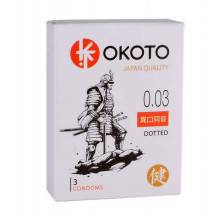 Презервативы Okoto Dotted с точечной поверхностью, 3 шт