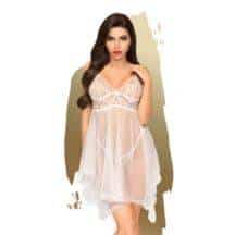 Комплект бэби-долл и трусики Penthouse Naughty Doll белый, M/L. Нет в наличии Комплект бэби-долл и трусики Penthouse Naughty Doll белый, M/L