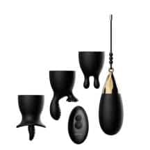 Виброяйцо со сменными насадками Evolved Egg-Citement и пультом ДУ, чёрное. Нет в наличии Виброяйцо со сменными насадками Evolved Egg-Citement и пультом ДУ, чёрное