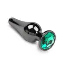 Анальная пробка маленькая Пикантные Штучки с зеленым кристаллом, серебристая, 8.5 см. Нет в наличии Анальная пробка маленькая Пикантные Штучки с зеленым кристаллом, серебристая, 8.5 см