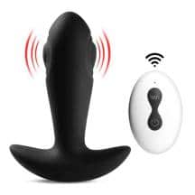 Вибропробка с двусторонней осцилляцией и пультом ДУ Secwell Reggie, черная Вибропробка с двусторонней осцилляцией и пультом ДУ Secwell Reggie, черная