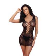 Мини-платье ажурное Amor El Dona S/L, черное. Нет в наличии Мини-платье ажурное Amor El Dona S/L, черное