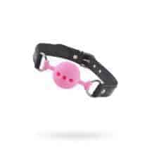 Силиконовый кляп-шар из натуральной кожи Sitabella, розовый. Нет в наличии Силиконовый кляп-шар из натуральной кожи Sitabella, розовый