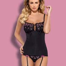 Корсет и трусики Obsessive "Floweria", S\M. Нет в наличии Корсет и трусики Obsessive "Floweria", S\M