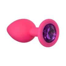 Анальная пробка Lola Games Emotions Cutie Small, розовая с фиолетовым стразом. Нет в наличии Анальная пробка Lola Games Emotions Cutie Small, розовая с фиолетовым стразом