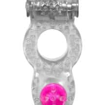 Виброкольцо с клиторальным стимулятором Lola Games Rings Ringer, бесцветное Виброкольцо с клиторальным стимулятором Lola Games Rings Ringer, бесцветное