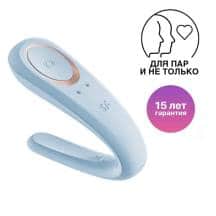 Вибратор для пар Satisfyer Double Classic, голубой