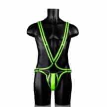 Сбруя люминесцентная мужская Shots Ouch! L/XL, черно-зеленая. Нет в наличии Сбруя люминесцентная мужская Shots Ouch! L/XL, черно-зеленая