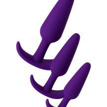 Набор анальных пробок Toyfa A-toys, фиолетовый