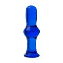 Анальная втулка Sexus Glass, синяя 