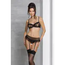 Комплекты Passion Lingerie Lovelia set Black, Чёрный, S/M