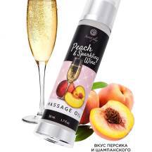 Массажное масло Secret Play с ароматом персика и шампанского, 50 мл. Нет в наличии Массажное масло Secret Play с ароматом персика и шампанского, 50 мл