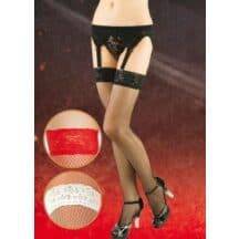 Чулки-Сетка Soft Line на кружевной резинке БЕЛЫЙ, XL. Нет в наличии Чулки-Сетка Soft Line на кружевной резинке БЕЛЫЙ, XL