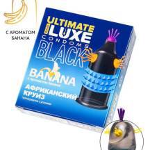 Презерватив стимулирующий Luxe Black Ultimate Африканский круиз Банан, 1 шт