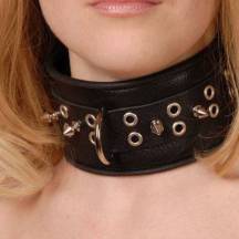 Ошейник с шипами широкий черный. Нет в наличии Ошейник с шипами широкий черный