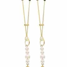 Зажимы для сосков с жемчужинами Taboom Nipple Play Tweezers With Pearls, золотистый. Нет в наличии Зажимы для сосков с жемчужинами Taboom Nipple Play Tweezers With Pearls, золотистый