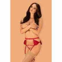 Пояс для чулок Obsessive Rubinesa L/XL, красный Пояс для чулок Obsessive Rubinesa L/XL, красный