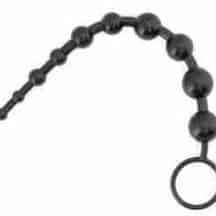 Шарики анальные цепочка ToyFa Black and Red Beads, черные. Нет в наличии Шарики анальные цепочка ToyFa Black and Red Beads, черные