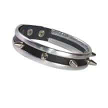 Ошейник-чокер с шипами Sitabella, черно-серебристый 