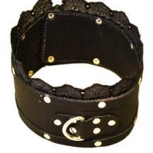 Ошейник с кружевом на замке Подиум, чёрный . Нет в наличии Ошейник с кружевом на замке Подиум, чёрный