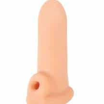 Насадка-удлинитель пениса Lola Games Super Hero Striker с подхватом мошонки, телесная