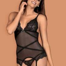 Корсеты Obsessive Bondea corset, Чёрный, S/M